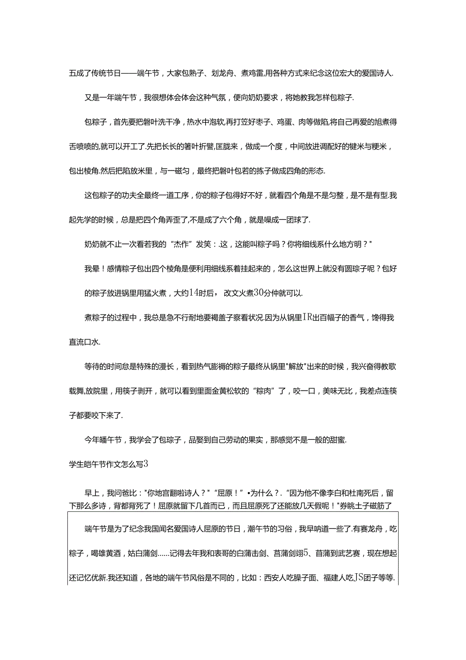 2024年学生端午节作文怎么写.docx_第2页