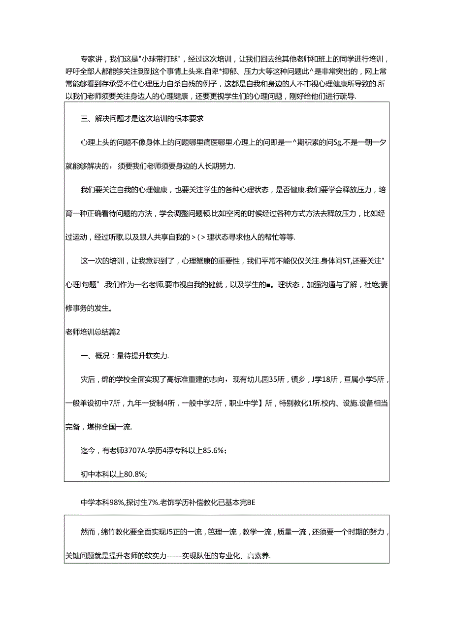 2024年2024教师培训总结模版2024.docx_第2页