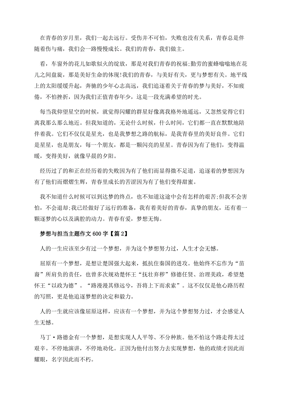 梦想与担当主题作文600字.docx_第2页