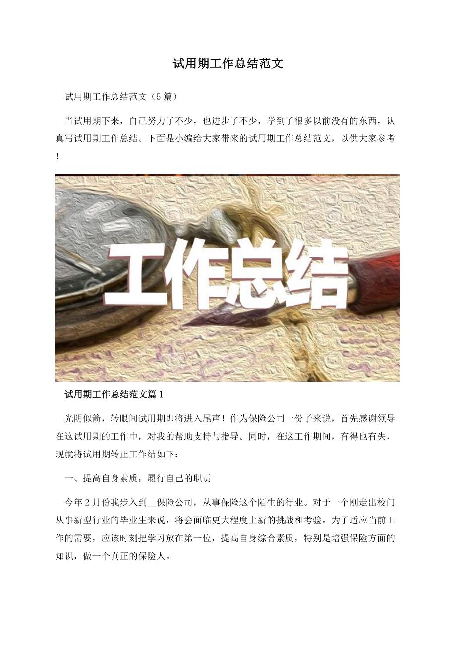 试用期工作总结范文.docx_第1页