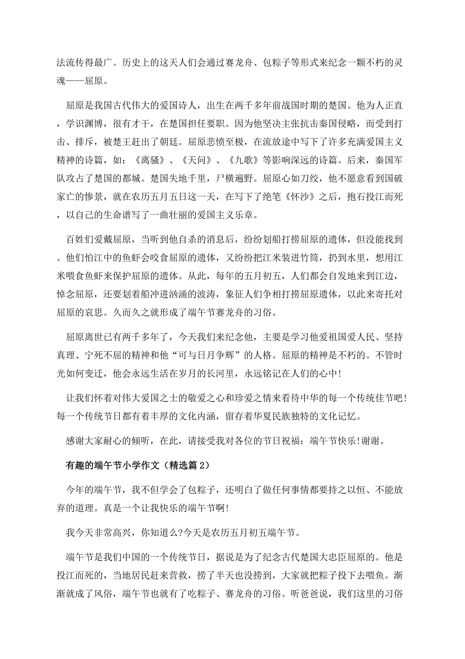 有趣的端午节小学作文10篇.docx_第2页