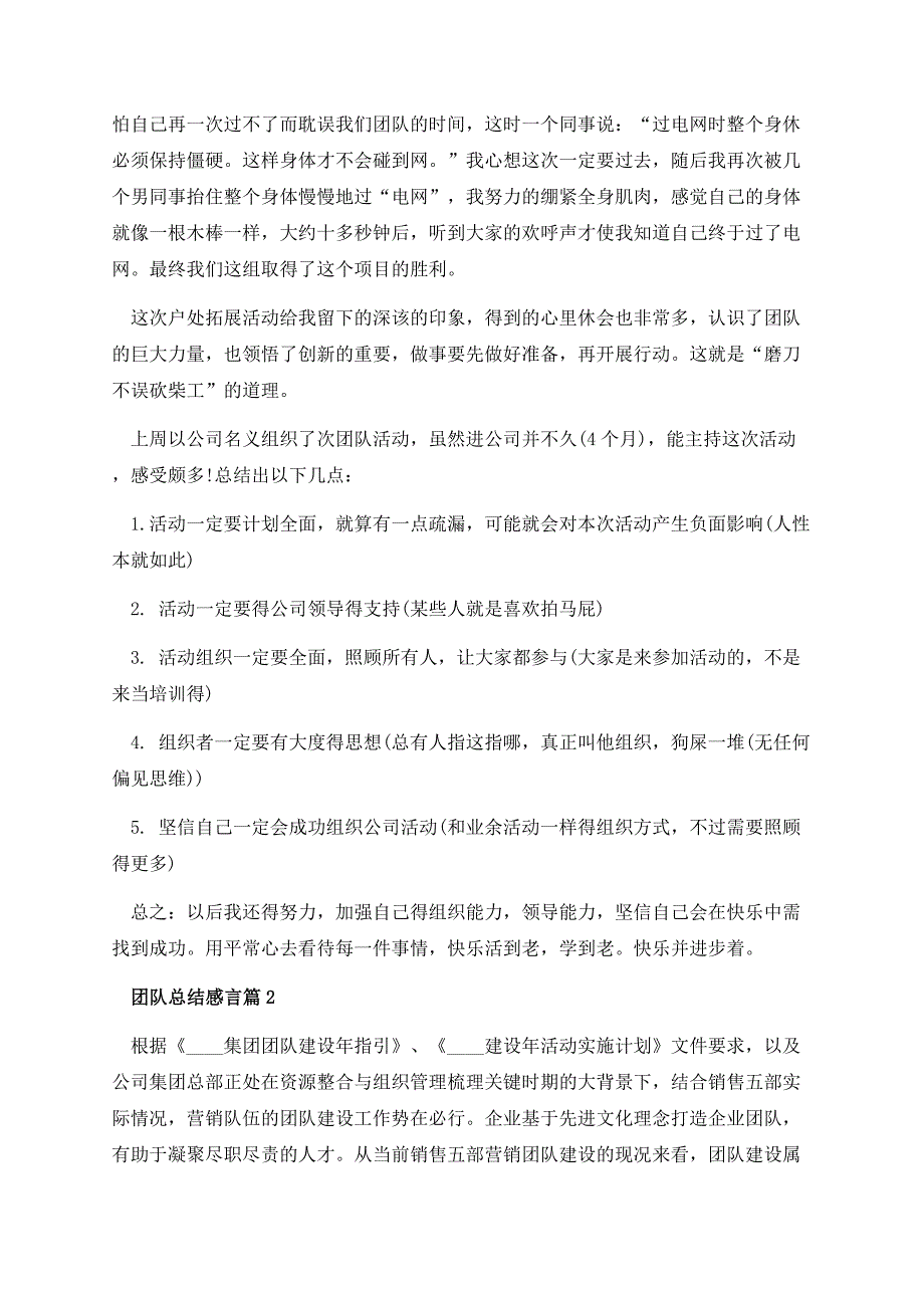 团队总结感言.docx_第2页