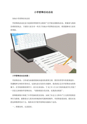 小学雷锋活动总结.docx