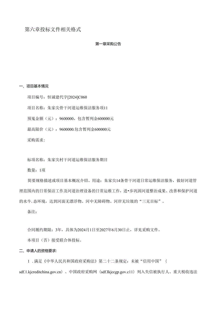 骨干河道运维保洁服务项目招标文件.docx_第3页