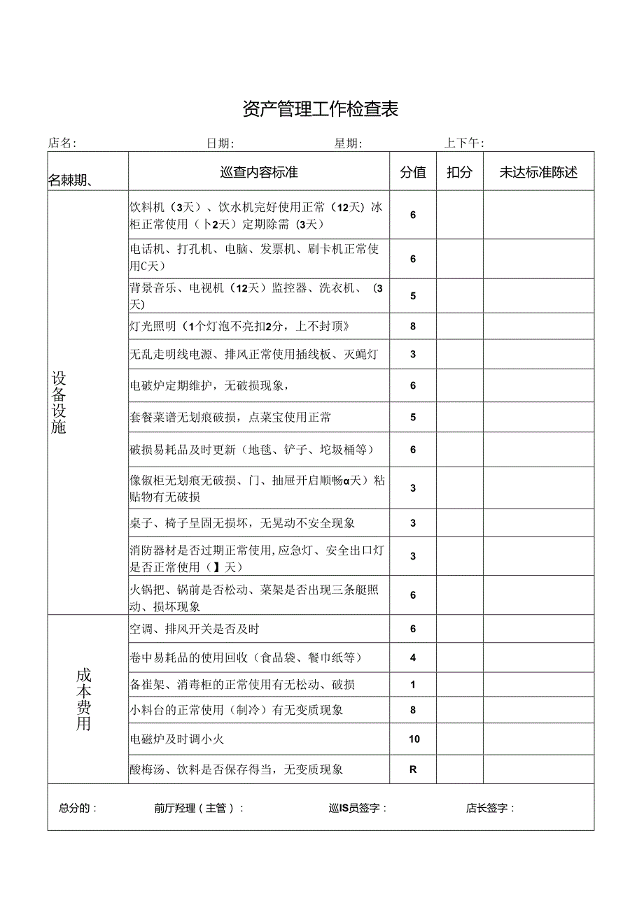 资产管理工作检查表.docx_第1页