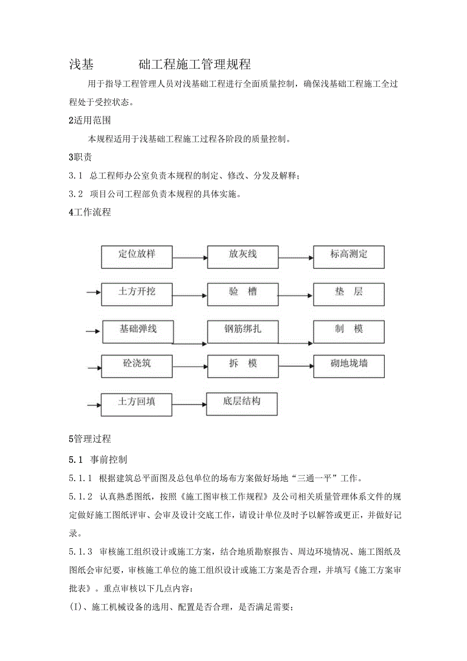 建筑浅基础工程施工管理规程.docx_第1页