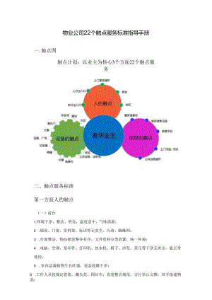 物业公司22个触点服务标准指导手册.docx