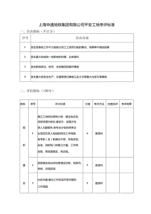 “平安工地”考核标准.docx