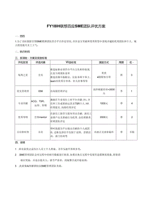 SME团队评优计划.docx