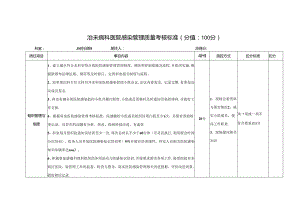 治未病科医院感染管理质量考核标准(分值：100分).docx