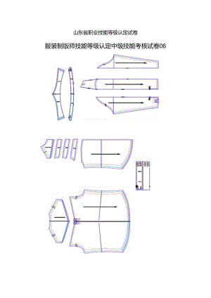 2024年山东省职业技能等级认定试卷 真题 服装制版师 中级技能试卷6答案.docx