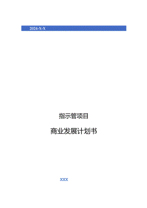 2024年指示管项目商业发展计划书.docx