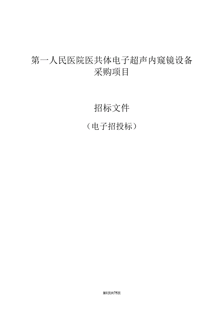 医院医共体电子超声内窥镜设备采购项目招标文件.docx_第1页