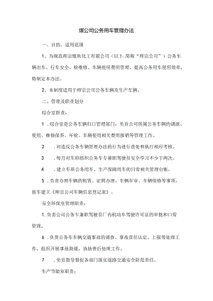 煤公司公务用车管理办法.docx