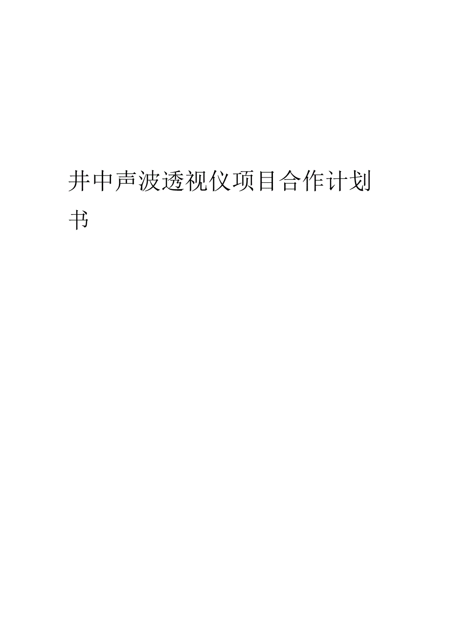 2024年井中声波透视仪项目合作计划书.docx_第1页