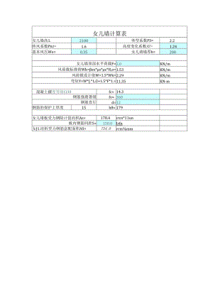 女儿墙计算.docx