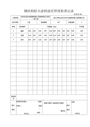 58 钢结构防火涂料涂层厚度检查记录.docx