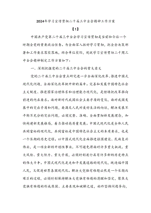 学习宣传贯彻二十届三中全会精神工作方案.docx