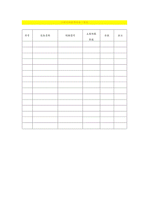 工 程 试 验 检 测 设 备 一 览 表模板.docx