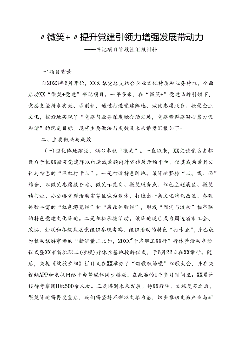 党建工作书记项目汇报.docx_第1页