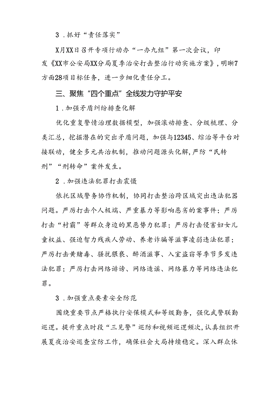 公安2024年夏季治安打击整治行动工作总结报告五篇.docx_第2页