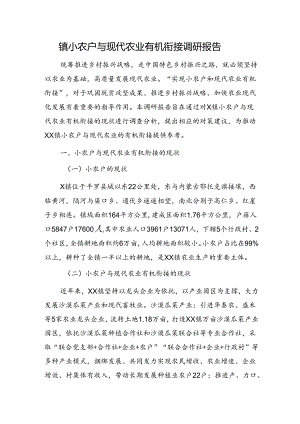 乡镇小农户与现代农业有机衔接调研报告.docx