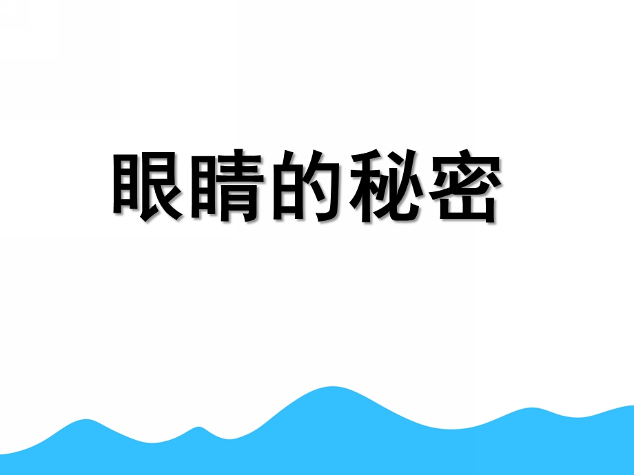 中班健康《眼睛的秘密》PPT课件教案眼睛的秘密.pptx_第1页