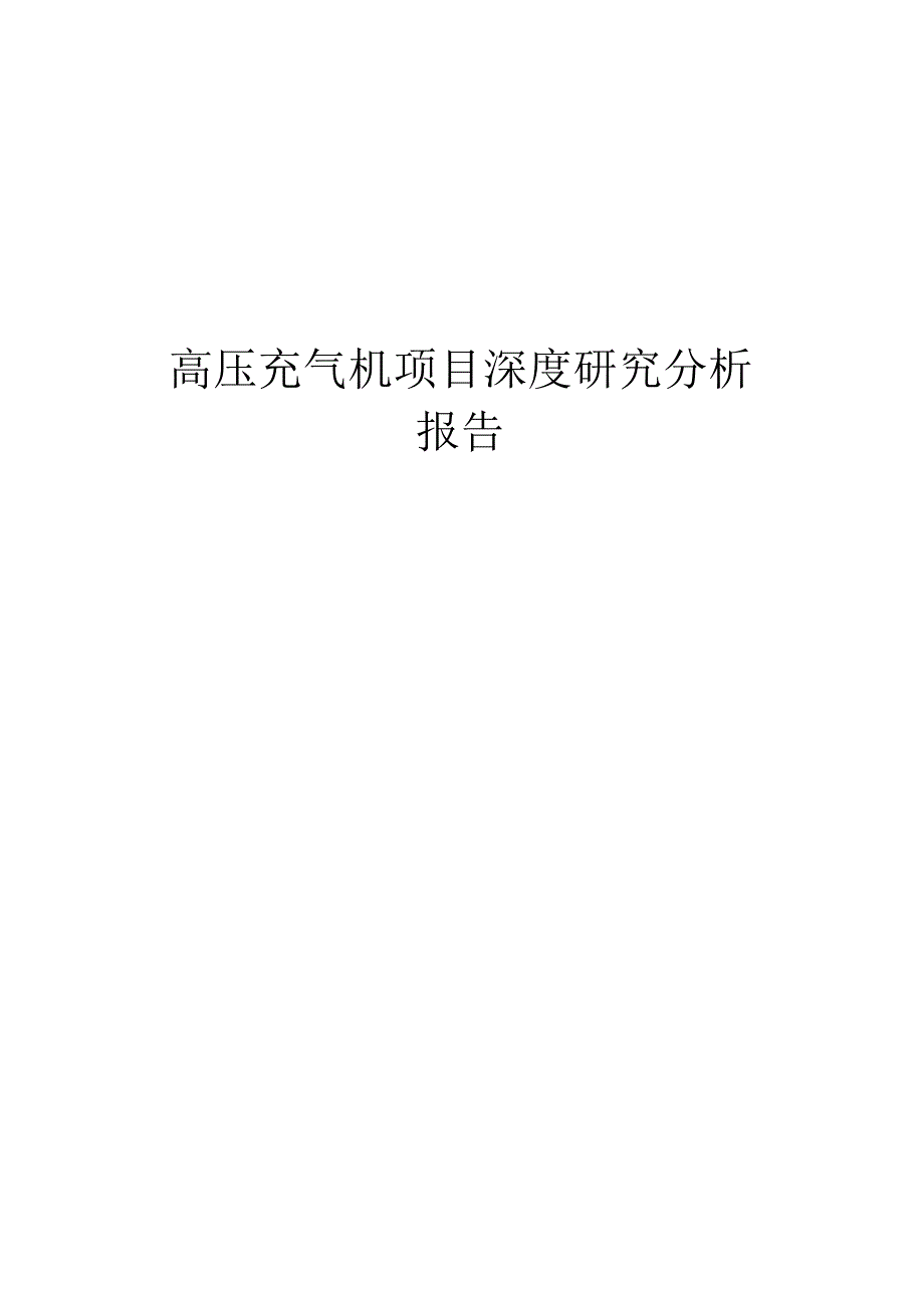 高压充气机项目深度研究分析报告.docx_第1页