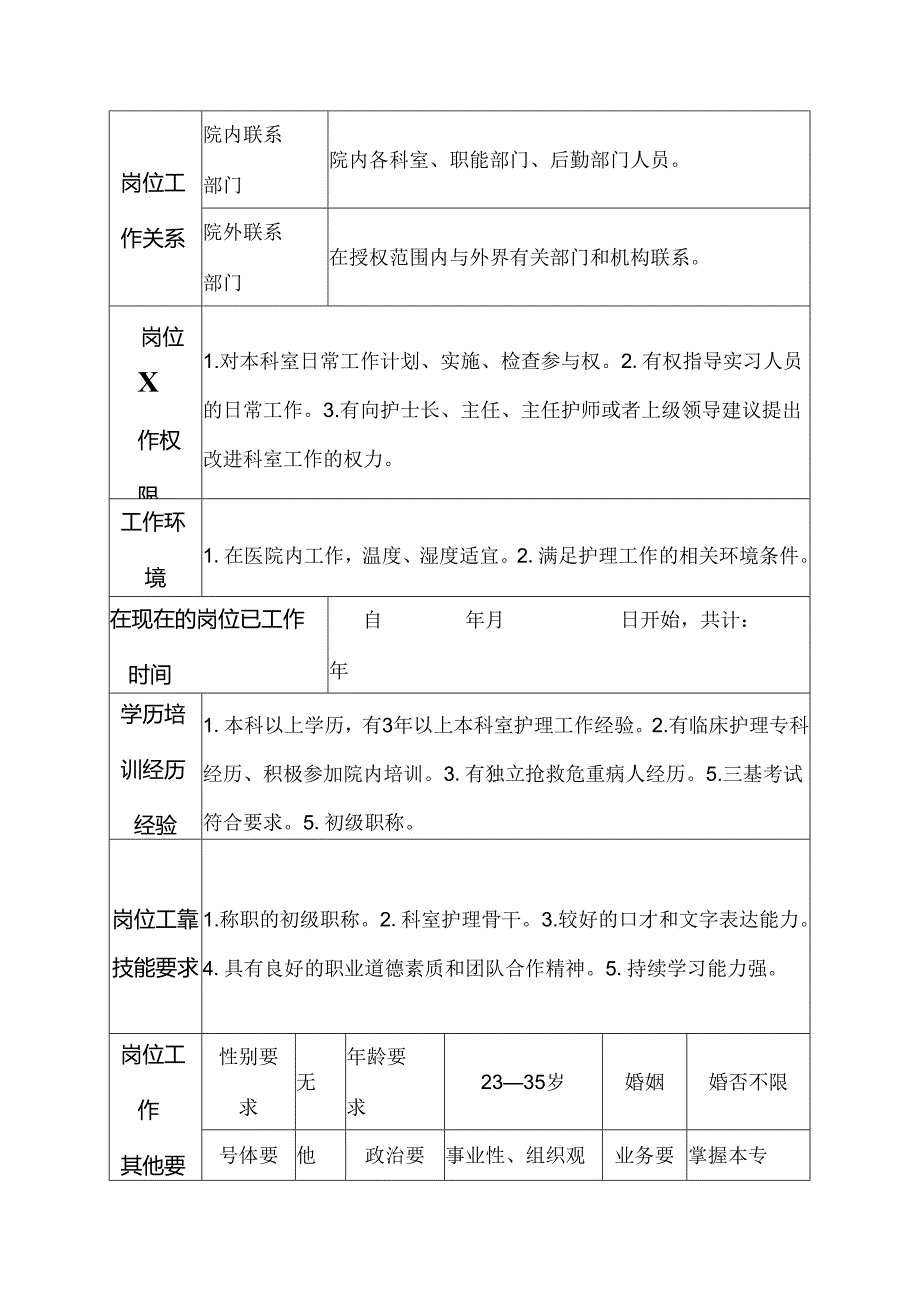 医院普通外科护师岗位说明书.docx_第3页