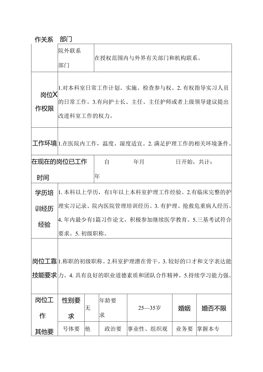 医院普通外科护士岗位说明书.docx_第3页