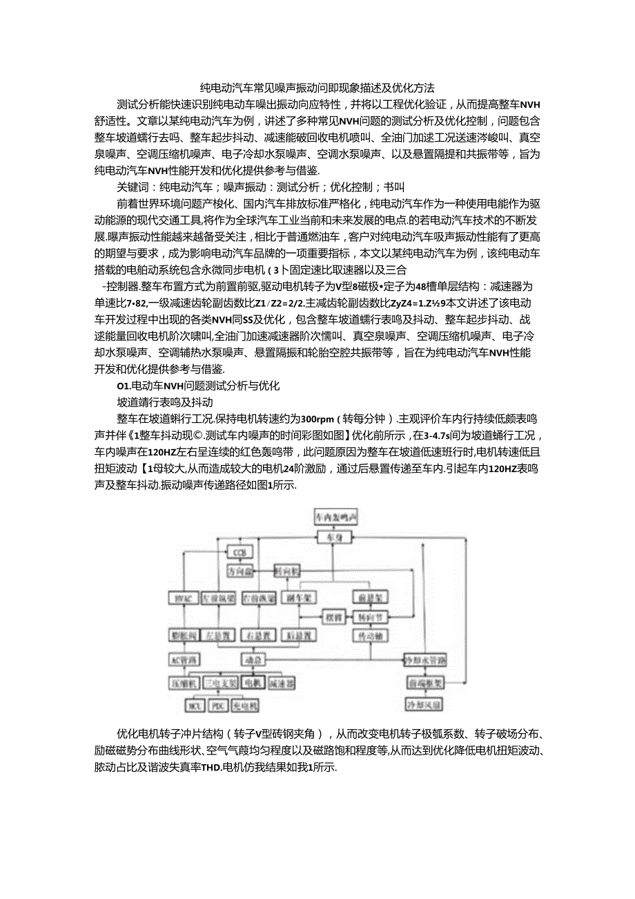 纯电动汽车常见噪声振动问题现象描述及优化方法.docx_第1页