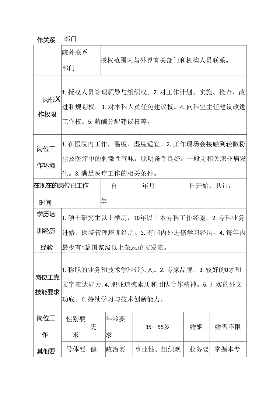 医院感染性疾病科副主任医师岗位说明书.docx_第3页