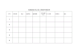 附件二、局级科技示范工程申报清单.docx