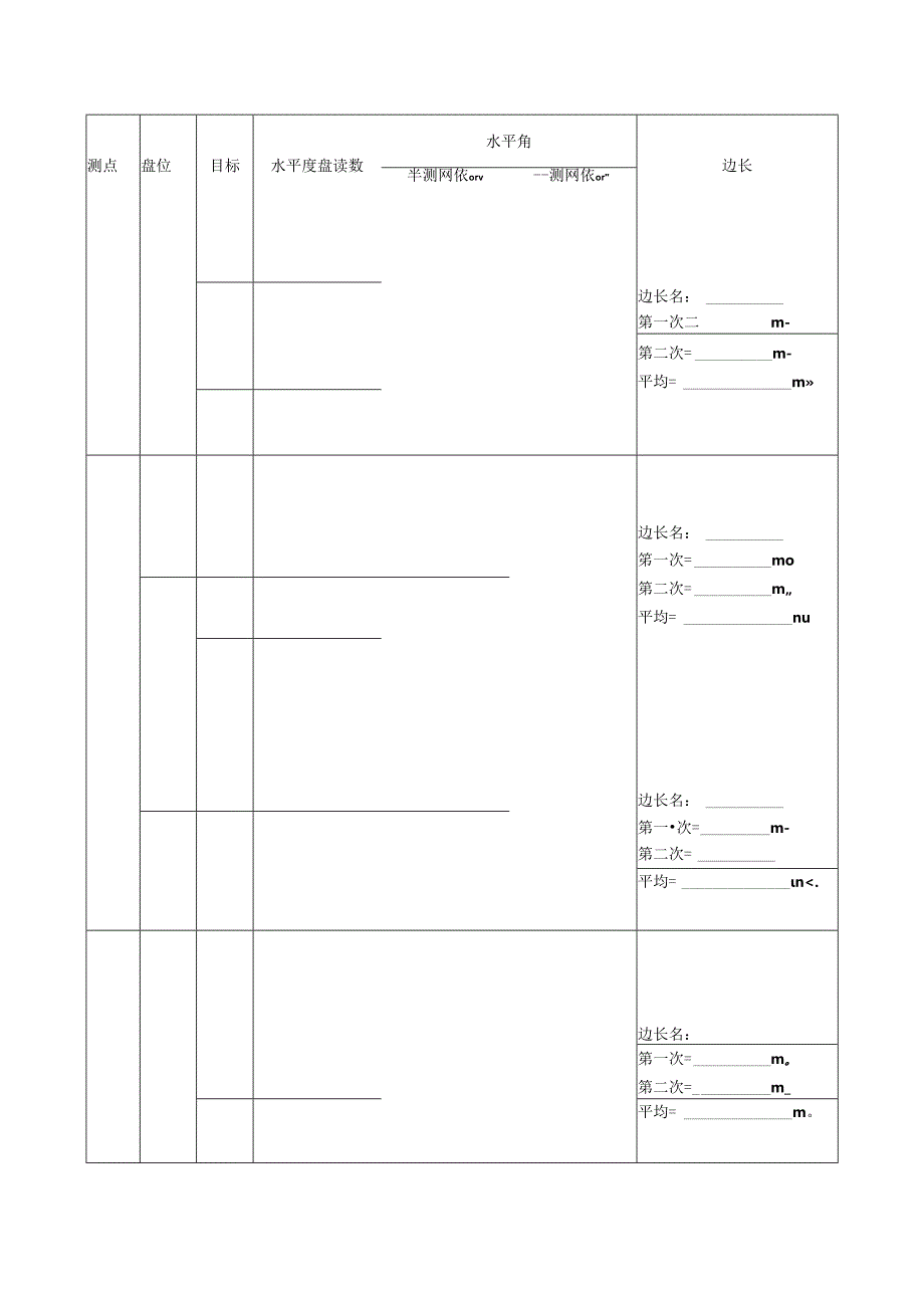 四等水准测量外业记录表.docx_第3页