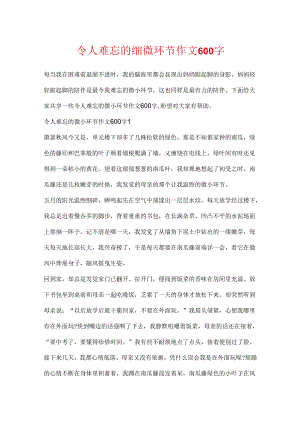 令人难忘的细节作文600字.docx