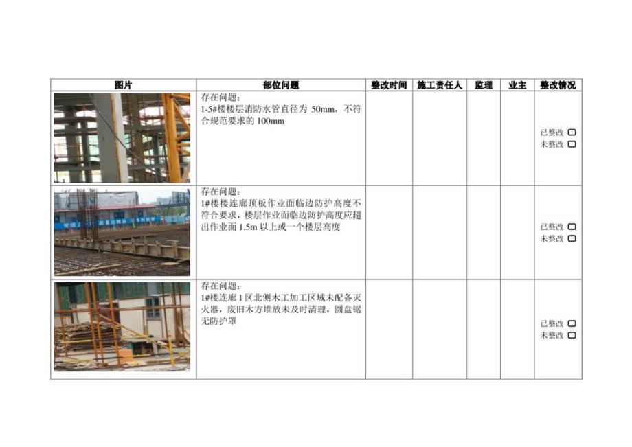 1-5#楼楼层安全隐患排查表.docx_第1页