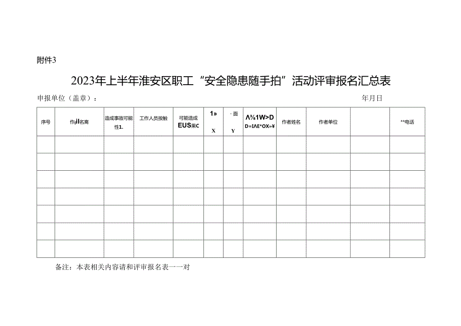 附件-2023年度淮安区职工“安全隐患随手拍”活动表格.docx_第2页