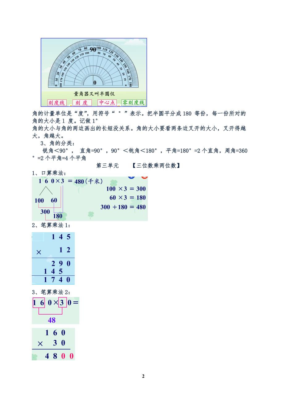 人教版四年级数学上册知识点总结(最新最全).doc_第2页