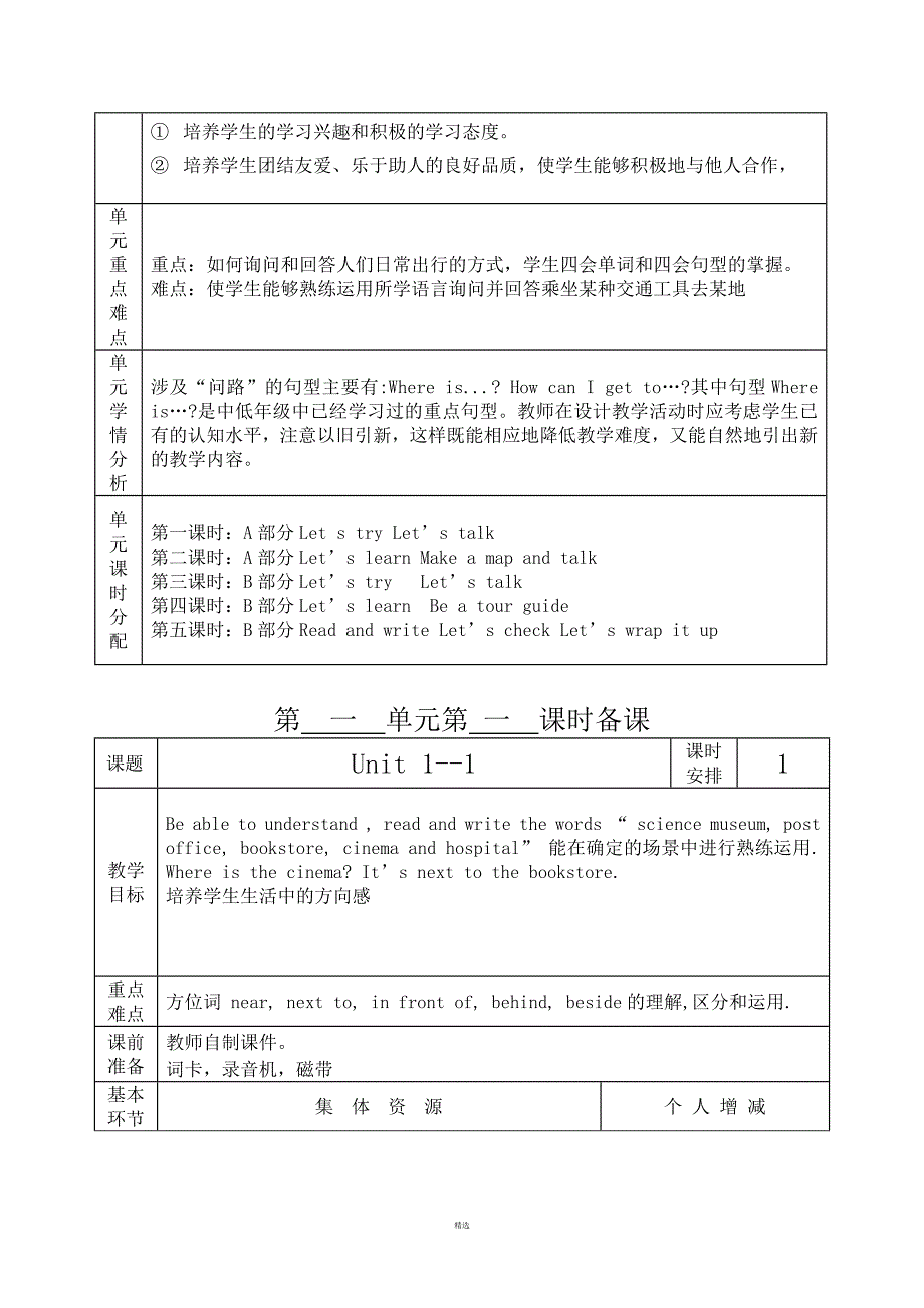 人教版小学英语六年级上册教案全册.doc_第2页