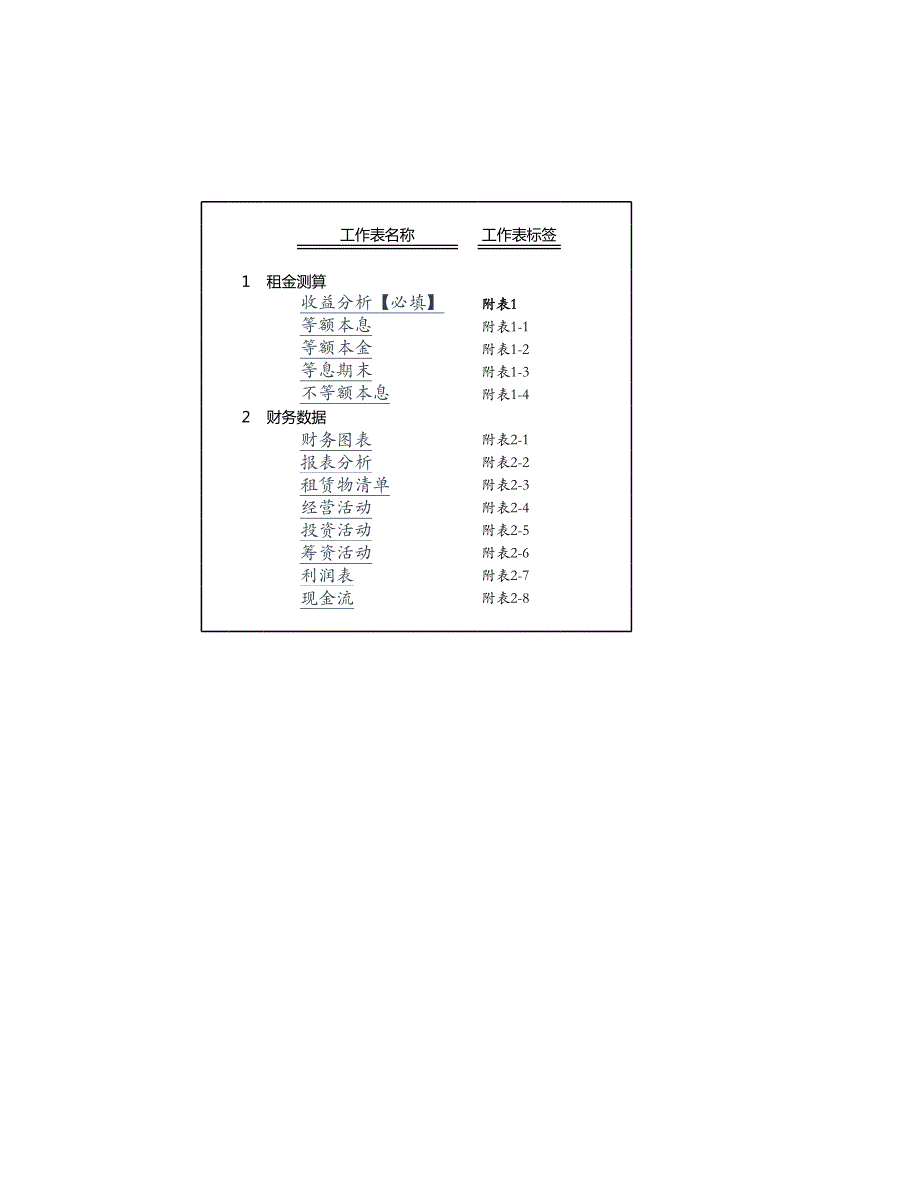 融资租赁IRR测算表.xlsx_第2页