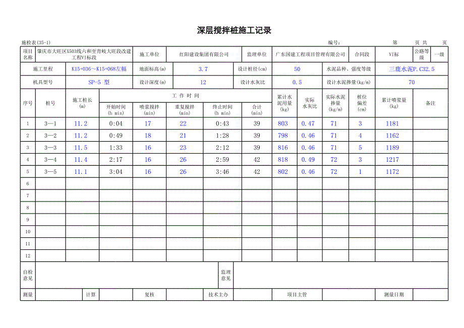 水泥搅拌桩记录(自动运算).xls_第3页