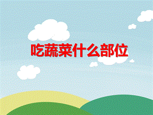 中班科学《吃蔬菜什么部位》PPT课件教案ppt课件.ppt