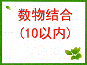 中班数学《数物结合(10以内)》PPT课件中班数学《数物结合(10以内)》PPT课件.ppt