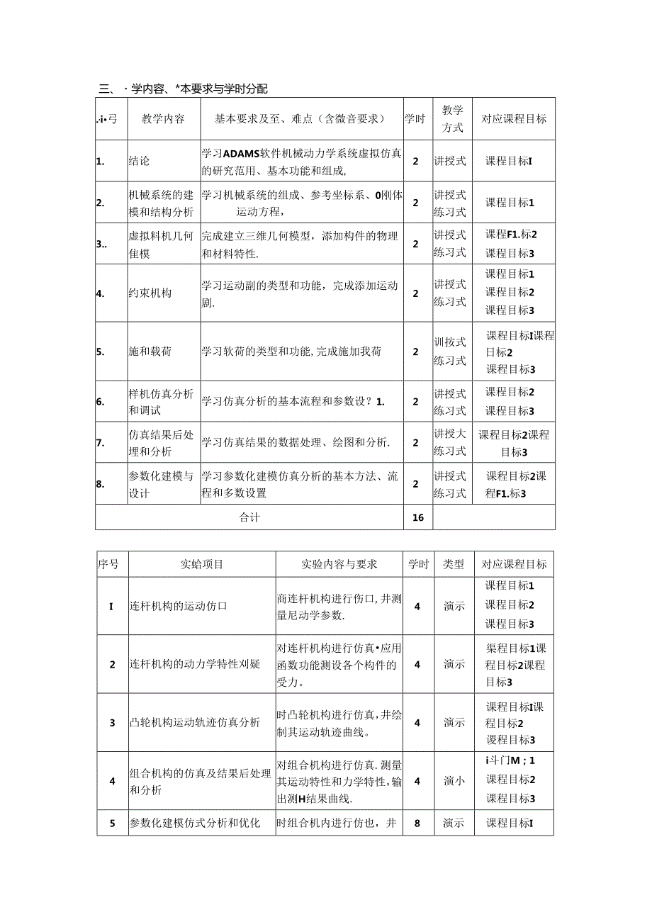 《ADAMS机械动力学仿真》教学大纲.docx_第2页