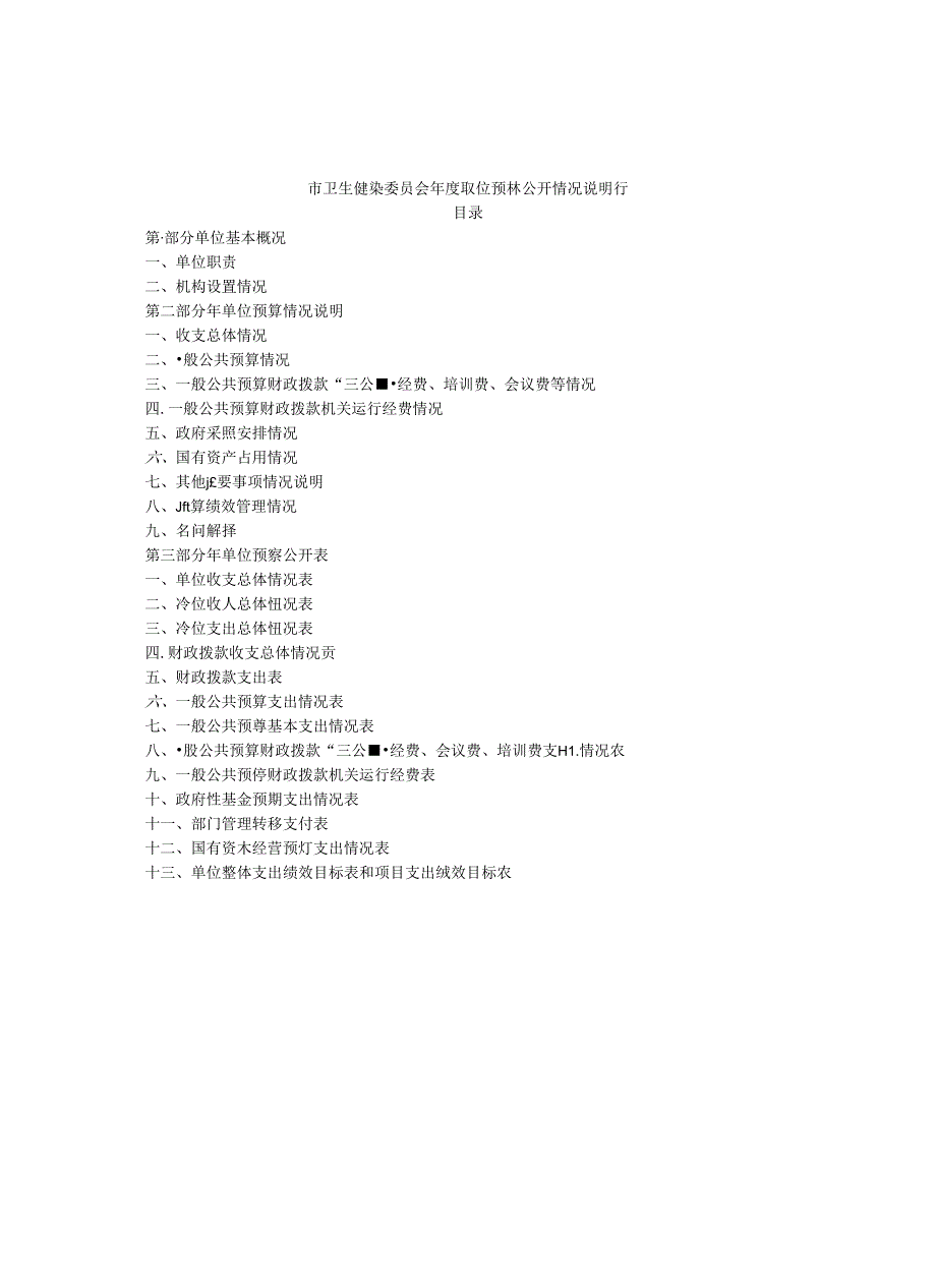市卫生健康委员会年度单位预算公开情况说明书.docx_第1页