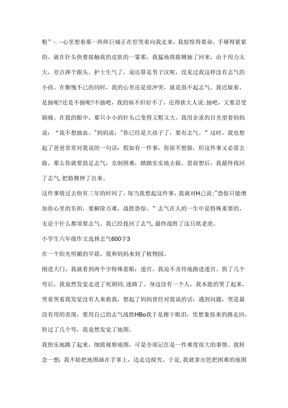 小学生六年级作文选择勇气600字.docx_第3页