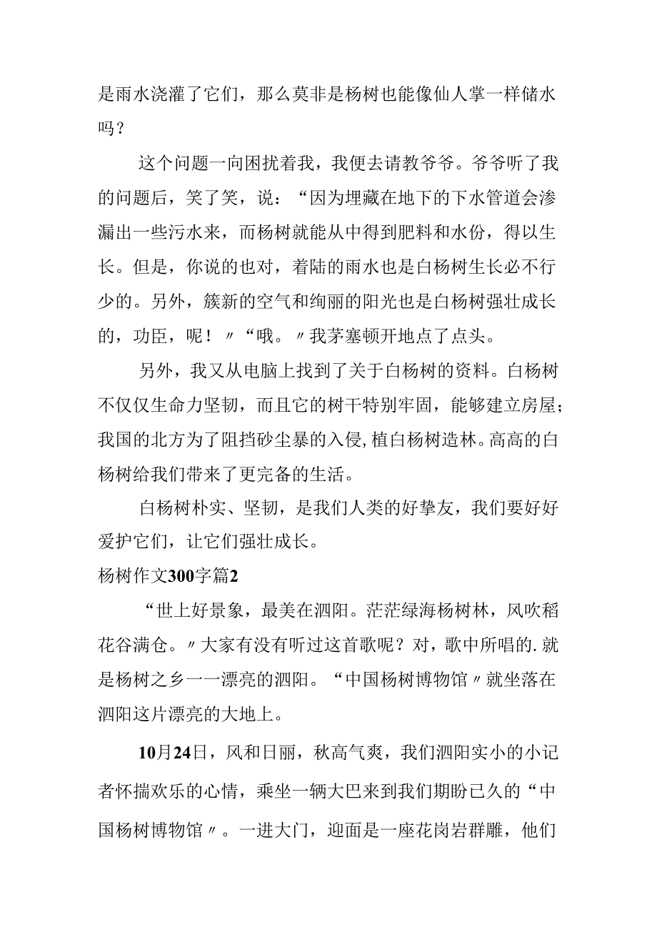 关于杨树作文300字合集5篇.docx_第2页