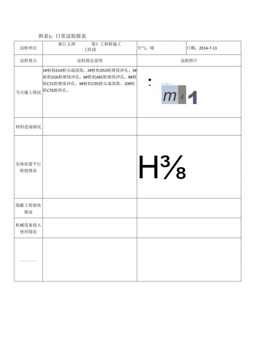 滨江广场三期日常巡查及安全巡查报表20140713.docx