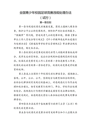 全国青少年校园足球竞赛违规处理办法（试行）.docx