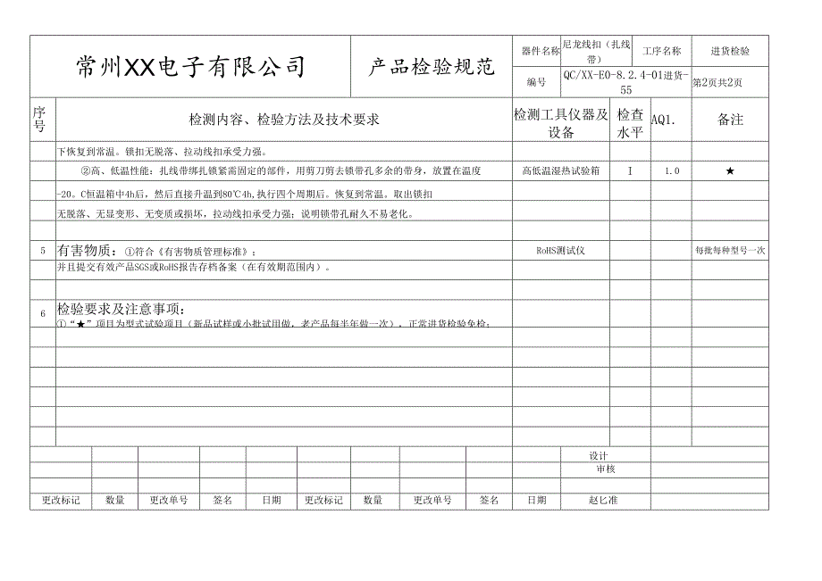 尼龙线扣(扎线带)进货检验标准.docx_第2页